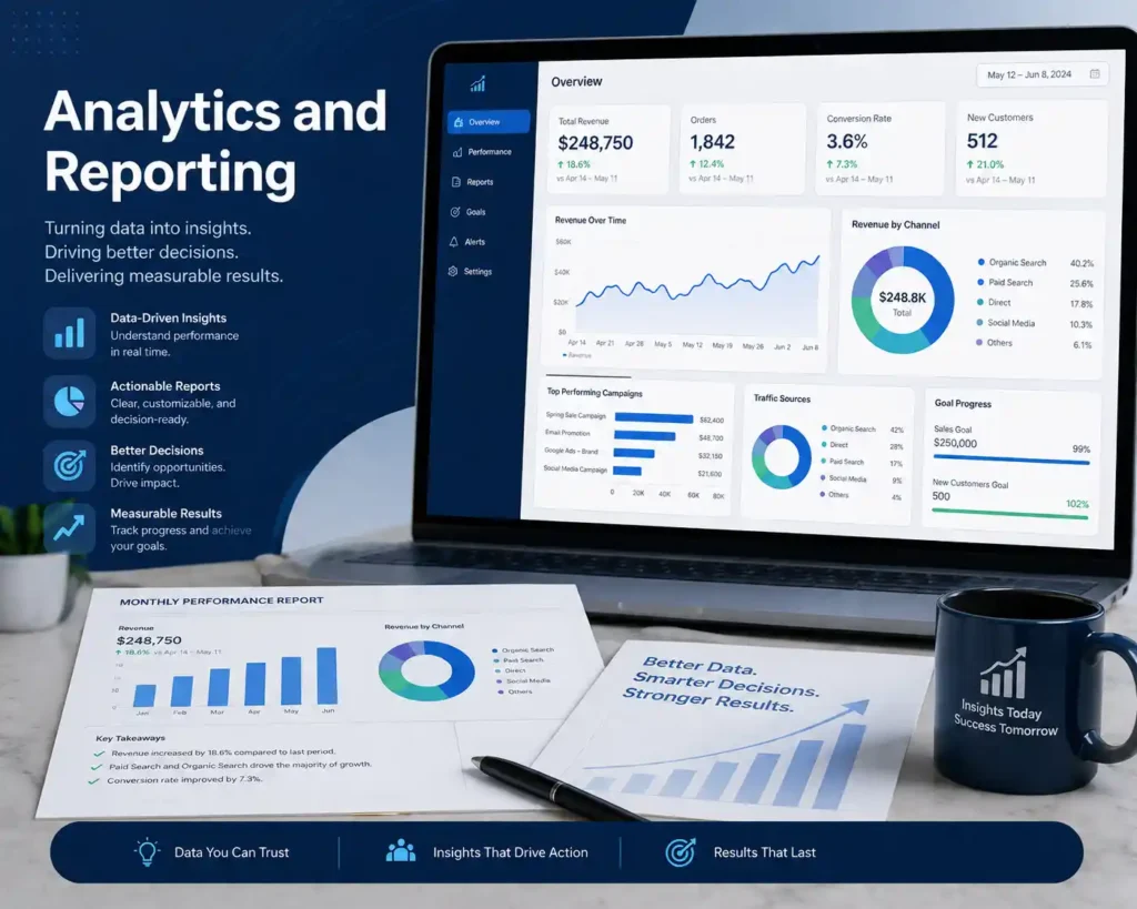 best freelance digital marketing expert in kannur Analytics & Reporting